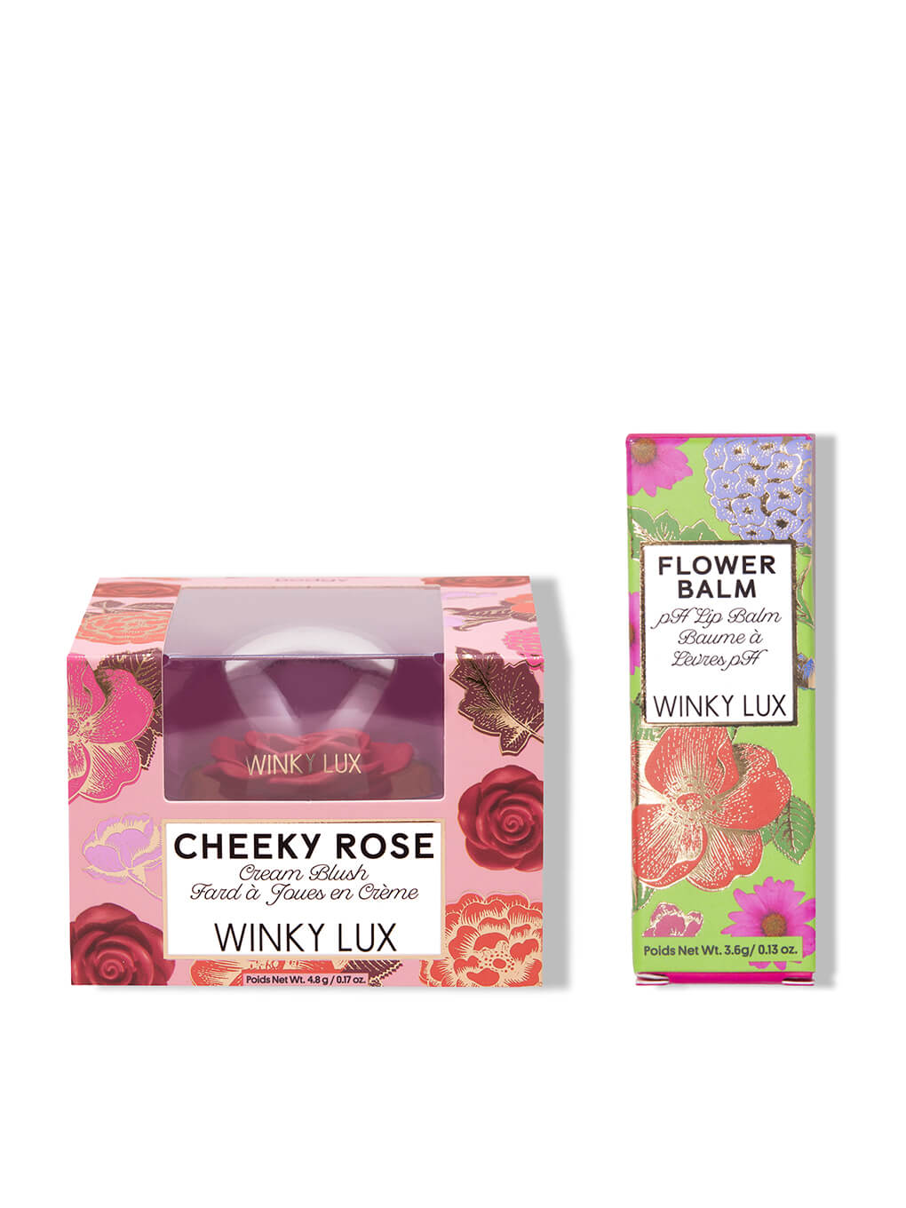 best buds pH lip balm and cream blush set in boxes on white background