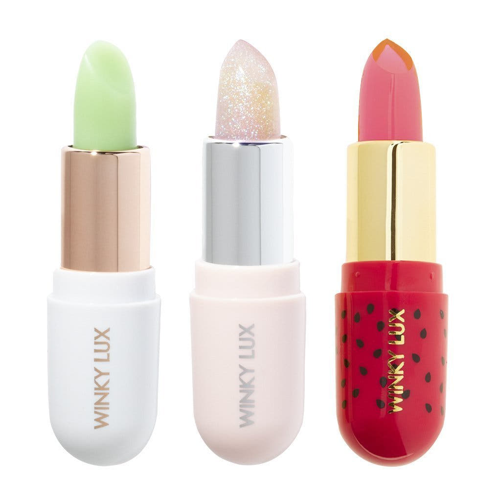 Winky Lux Lip Balm Matcha, Glimmer & Watermelon Balm